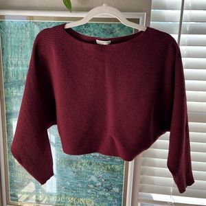 Earthbound Women’s Crop Sweater Maroon Small